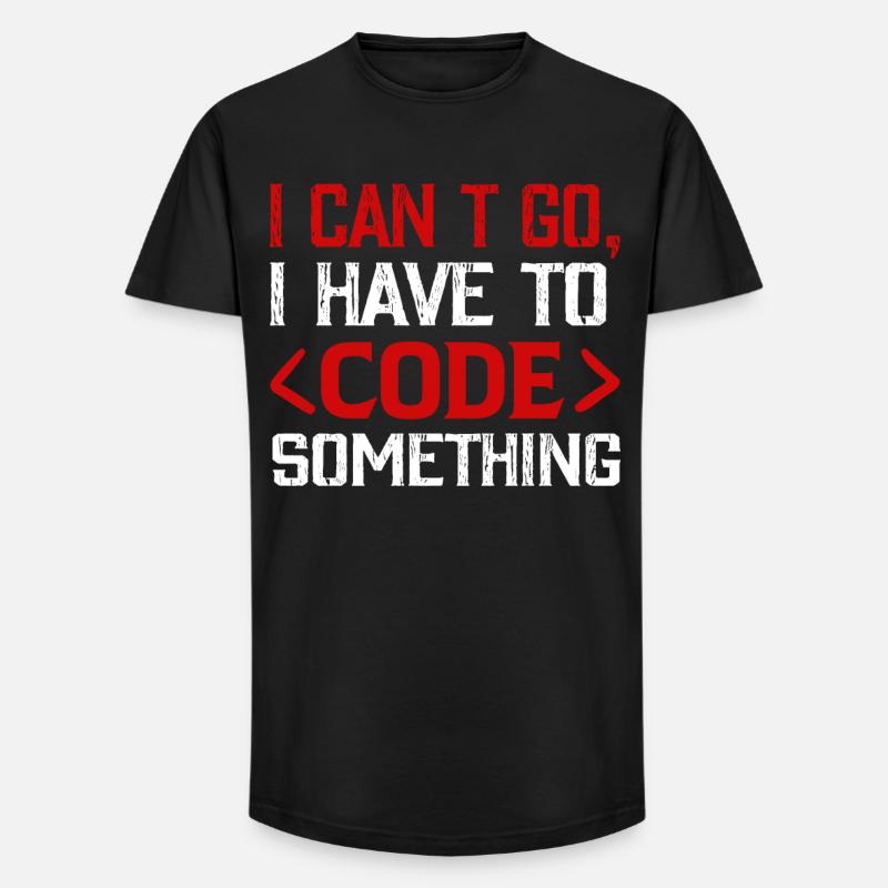 Programmer , Nerd , Computer Code - Long Fit Men's T-Shirt - black