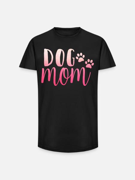 Dog mom - Long Fit Men's T-Shirt - black