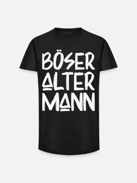Böser Alter Mann - Long Fit Männer T-Shirt - Schwarz