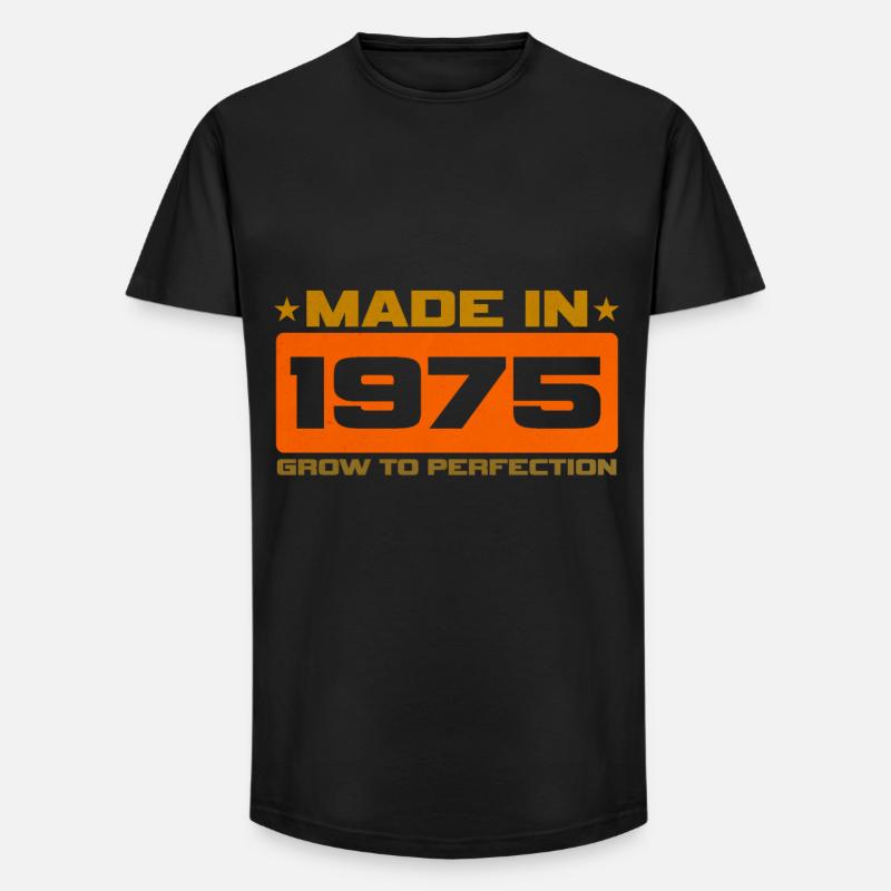 Made in 1975 - Long Fit Männer T-Shirt - Schwarz