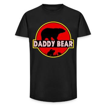 daddy bear - Long Fit Men's T-Shirt - black - Front - AI Model Male 185 light (185cm)