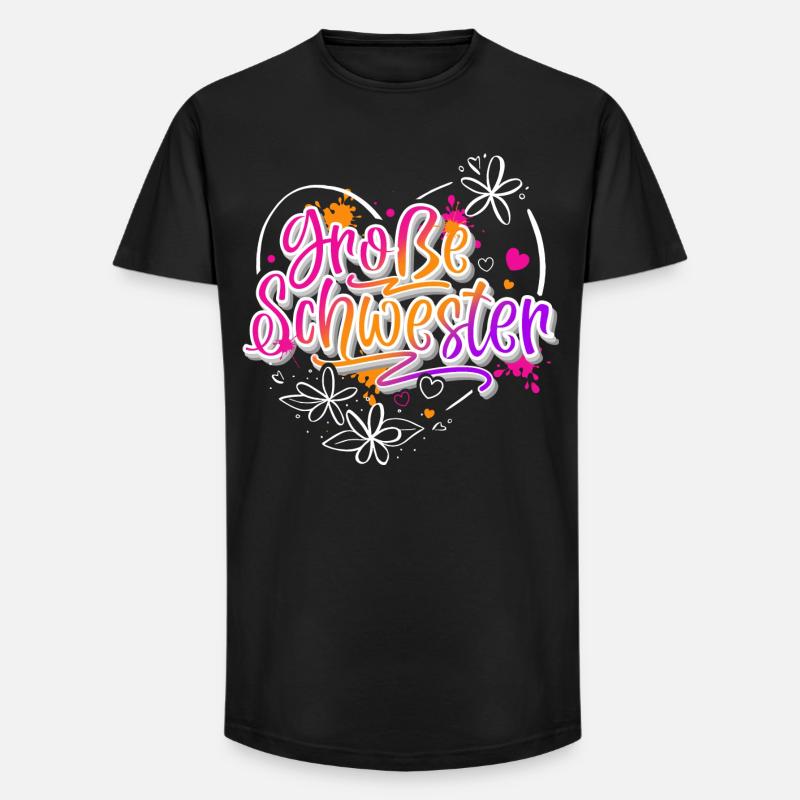 Große Schwester - Long Fit Männer T-Shirt - Schwarz