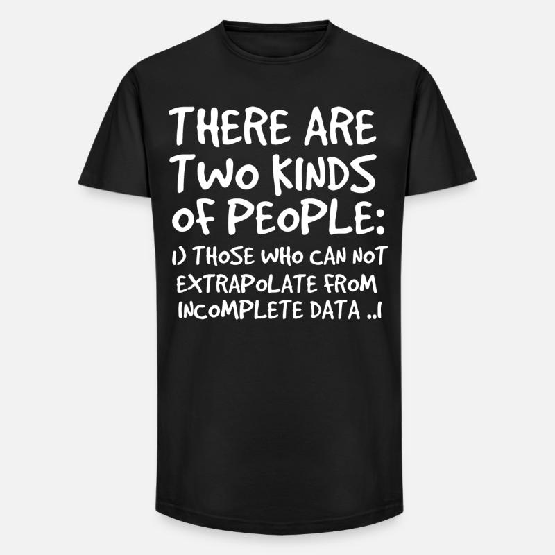 Incomplete Data Funny Science Nerd - Long Fit Men's T-Shirt - black