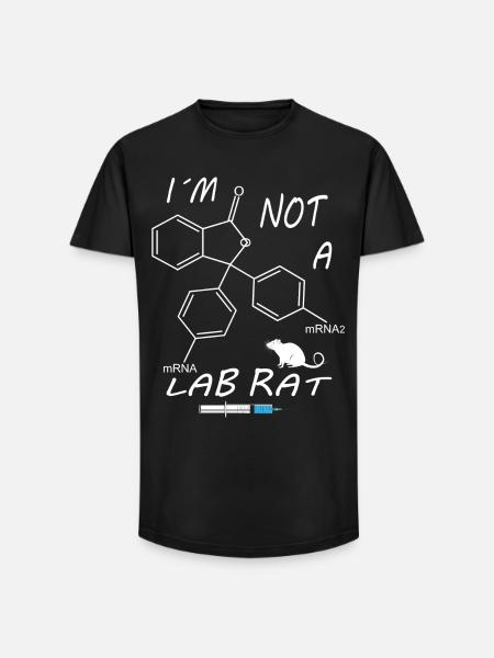 I'm not a lab rat - Long Fit Men's T-Shirt - black