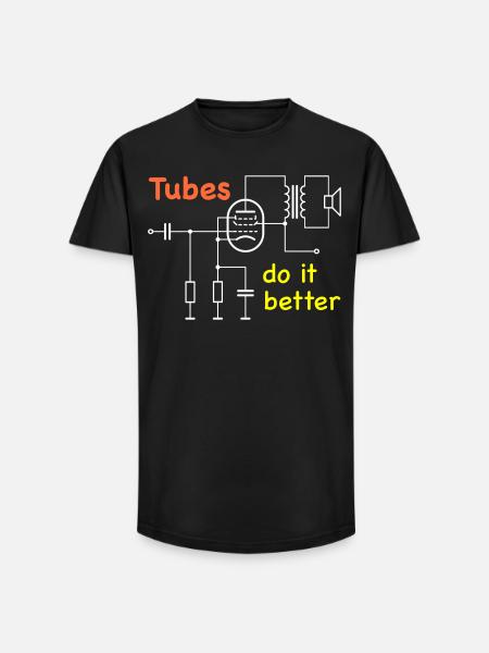 Vacuum Tubes do it better - Long Fit Männer T-Shirt - Schwarz