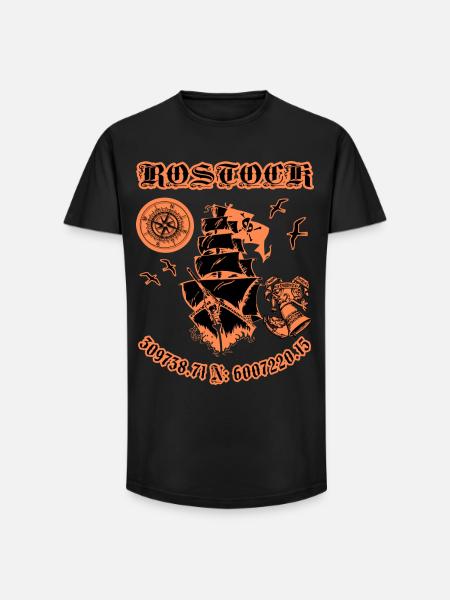 Rostock Hometown - Long Fit Men's T-Shirt - black