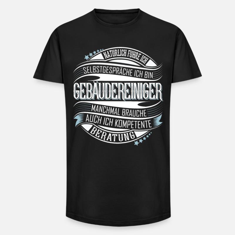 Gebäudereiniger - Long Fit Männer T-Shirt - Schwarz