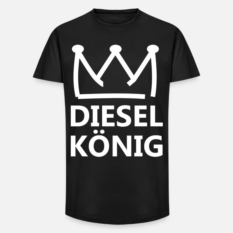 Diesel King - Long Fit Men's T-Shirt - black