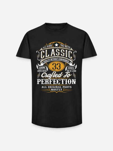 33rd birthday - Long Fit Men's T-Shirt - black