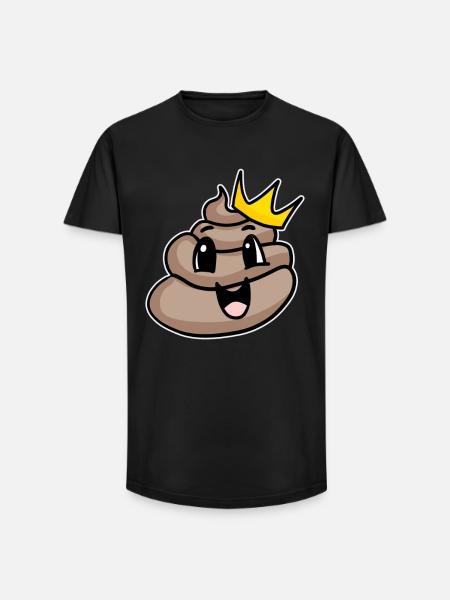 Poop King - Long Fit Men's T-Shirt - black