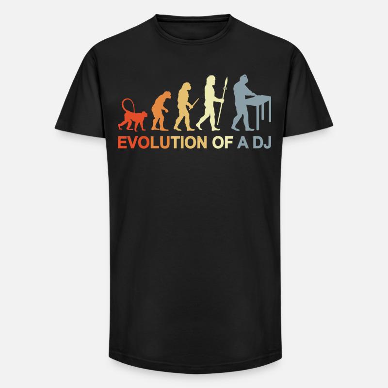 Évolution d’un DJ - T-shirt coupe longue homme - noir