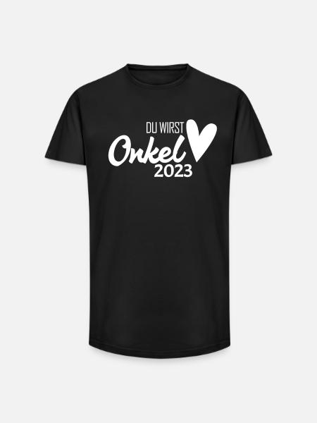 Onkel 2023 - Onkel werden - Long Fit Männer T-Shirt - Schwarz