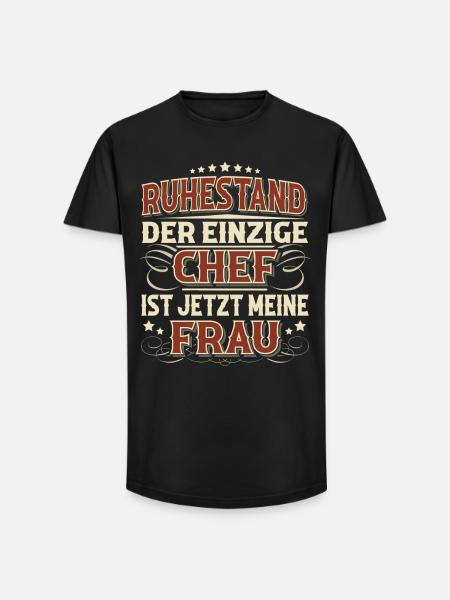 Rentner Ruhestand - Long Fit Männer T-Shirt - Schwarz
