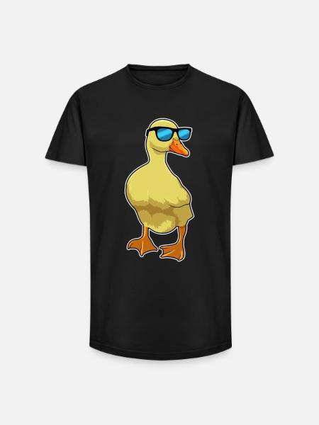 Ente Sonnenbrille - Long Fit Männer T-Shirt - Schwarz
