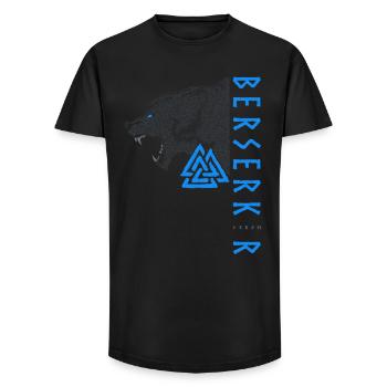 Berserkir Bär Norse Paganism Wikinger Wotansknoten - Long Fit Männer T-Shirt - Schwarz - Vorne - AI Model Male 185 light (185cm)