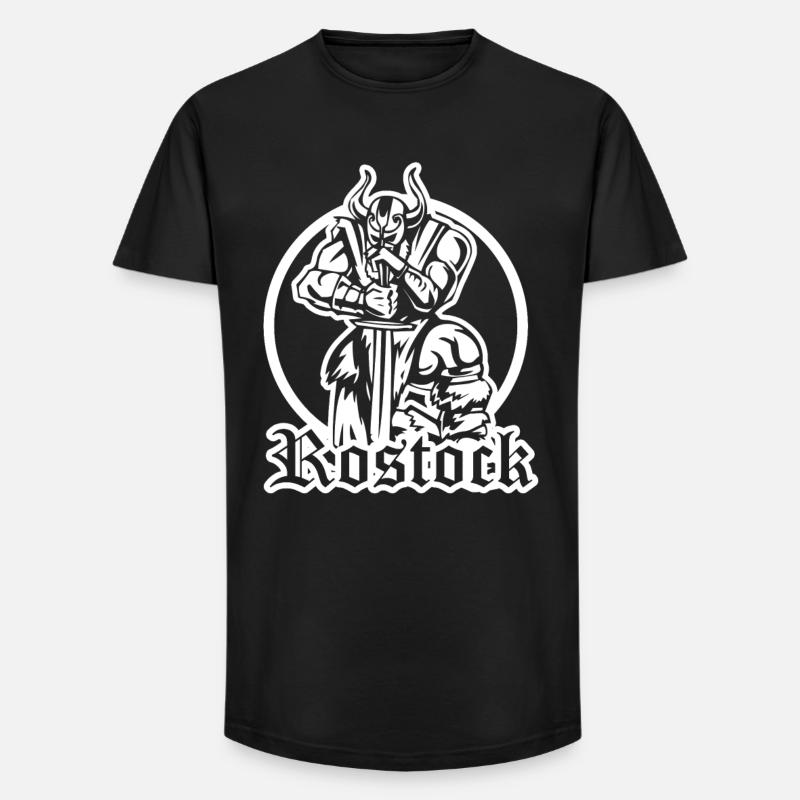 Rostocker Wikinger - Long Fit Männer T-Shirt - Schwarz
