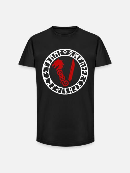 Symbol Der Wikinger - Long Fit Männer T-Shirt - Schwarz