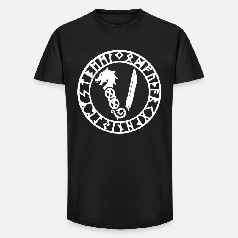 Symbol Der Wikinger - Long Fit Männer T-Shirt - Schwarz