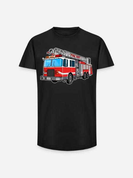 Pompiers, pompiers, pompiers, extincteurs - T-shirt coupe longue homme - noir