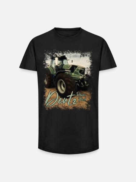 Deutz Traktor Kraftpaket - Traktor Power Pack - Long fit herre T-shirt - sort