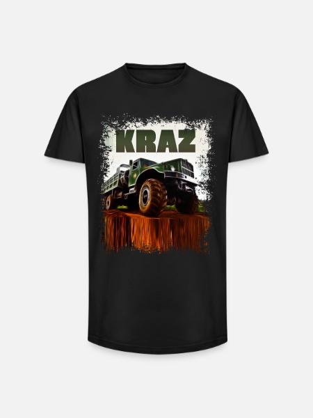 KRAZ LKW - Long Fit Männer T-Shirt - Schwarz