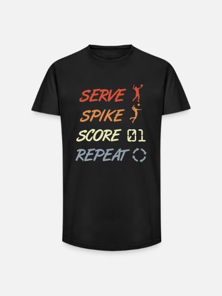 Funny Volleyball Quote - Long Fit Men's T-Shirt - black