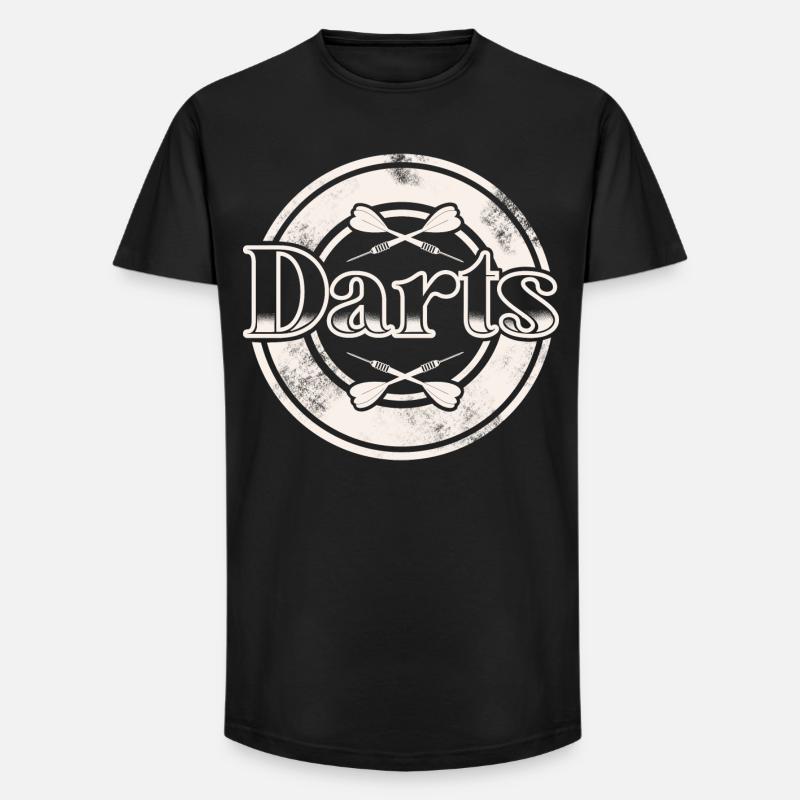 Dart Darten Fléchettes - T-shirt coupe longue homme - noir