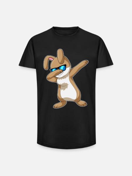 Bunny Hip Hop Dance - Long Fit Men's T-Shirt - black