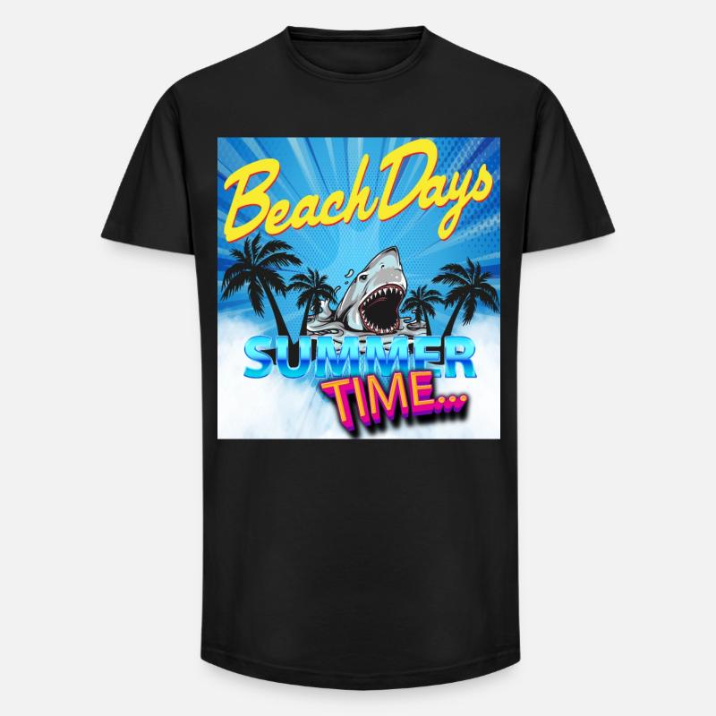 Sommerzeit - Long Fit Männer T-Shirt - Schwarz