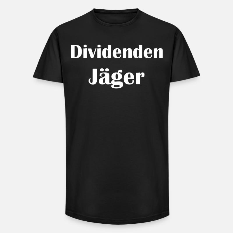 Dividendenjäger - Long Fit Männer T-Shirt - Schwarz