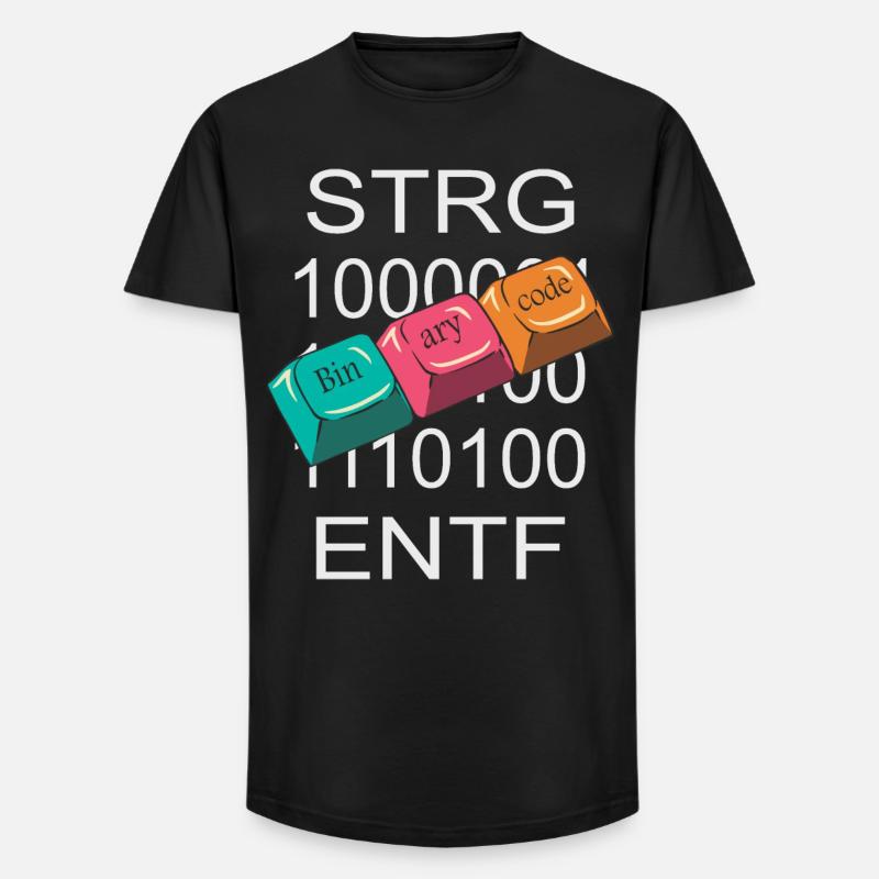 Computer Nerd - Long Fit Men's T-Shirt - black