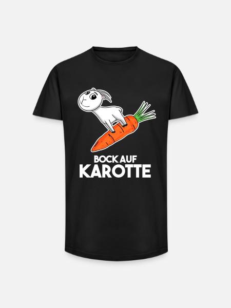 Karotte Ziege Ziegenbock - Long Fit Männer T-Shirt - Schwarz