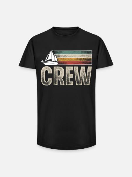 Segeln Segler Segelboot Crew - Long Fit Männer T-Shirt - Schwarz