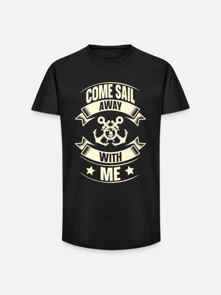 Sailing Sailor Sailboat - Long Fit Men's T-Shirt - black