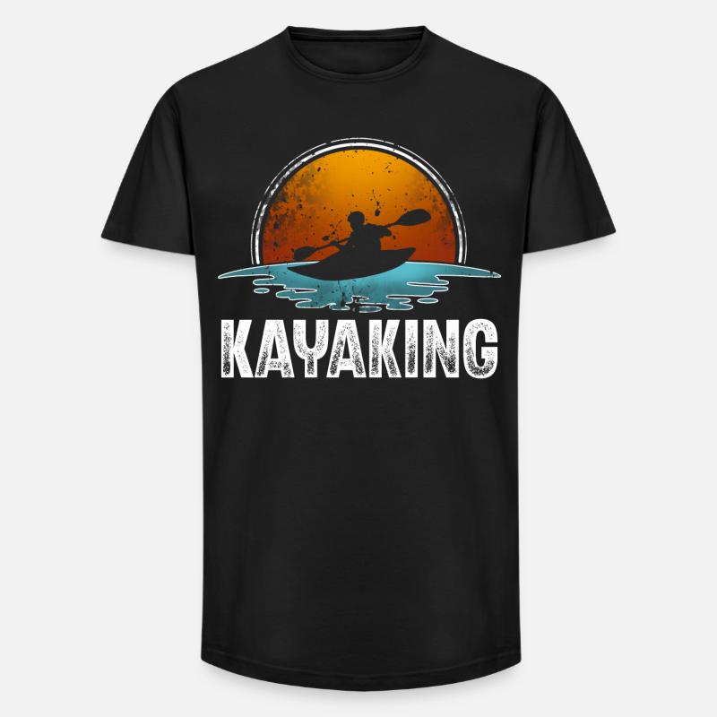 Kajak Kajakfahrer Kajaker - Long Fit Männer T-Shirt - Schwarz