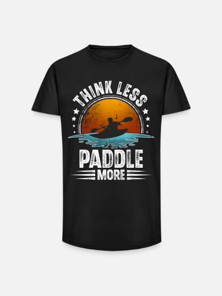 Kayak Kayaking Paddle Kayaker Kayaker - Long Fit Men's T-Shirt - black