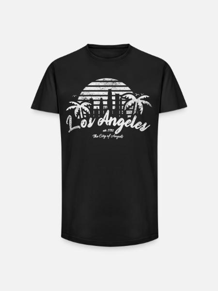 Los Angeles Sunset - Long Fit Men's T-Shirt - black