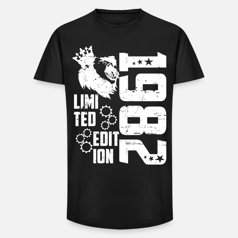 1982 Born Édition Limitée - T-shirt coupe longue homme - noir