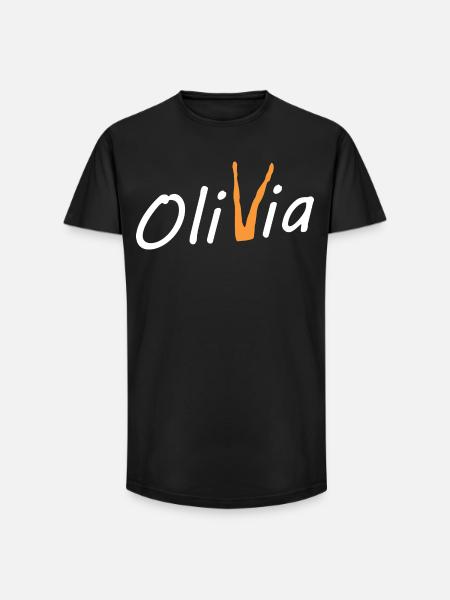 Olivia Bein - Long Fit Männer T-Shirt - Schwarz