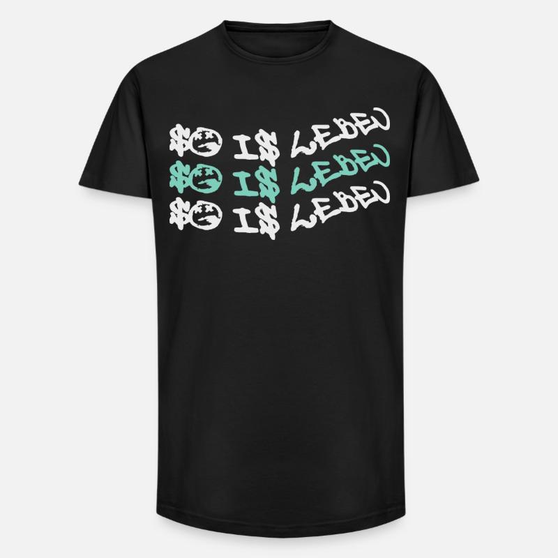 Zitat So is leben - Long Fit Männer T-Shirt - Schwarz