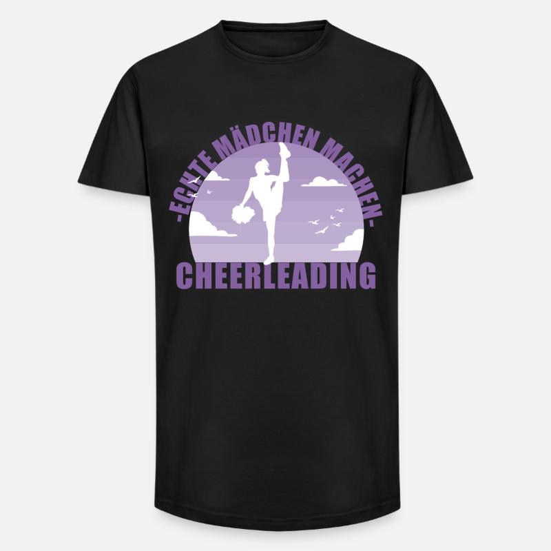 Cheerleading Cheerleader Pompons Mädchen Geschenk - Long Fit Männer T-Shirt - Schwarz
