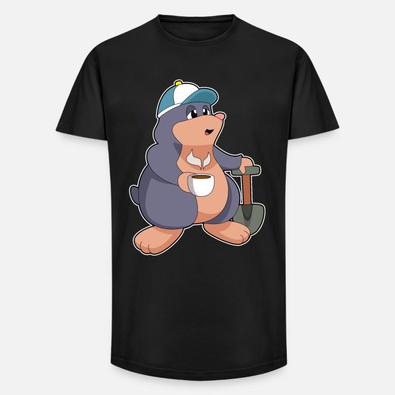 Mole Shovel Café - T-shirt coupe longue homme - noir
