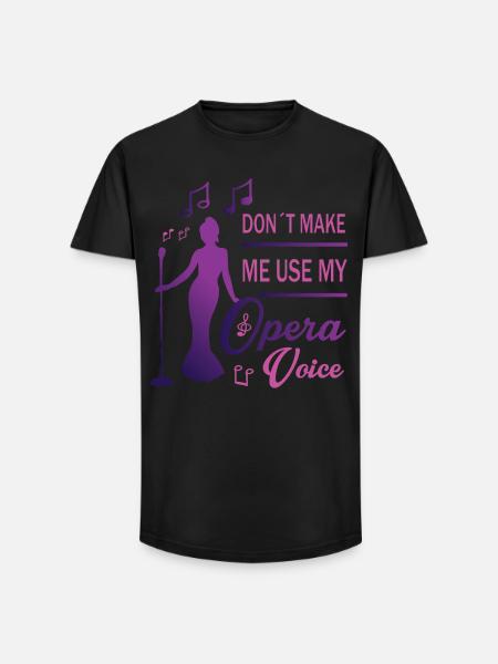 Loud voice - Long Fit Men's T-Shirt - black