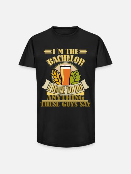 Bachelor Groom Bachelor Party - Long Fit Men's T-Shirt - black