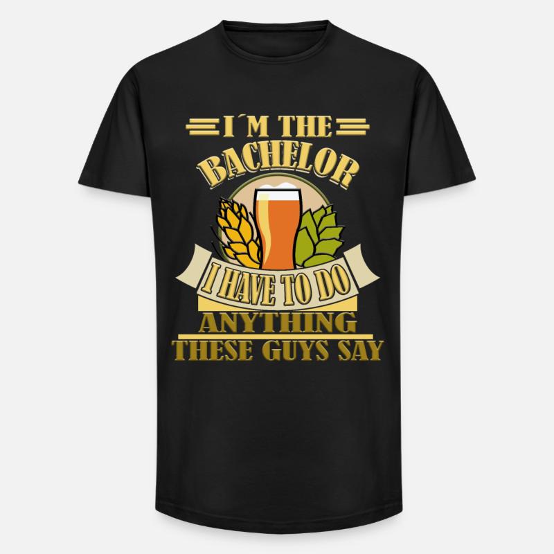 Junggesellen Bräutigam Bachelor Party - Long Fit Männer T-Shirt - Schwarz
