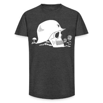 Ex-serviceman - Long Fit Men's T-Shirt - charcoal grey - Front - AI Model Male 185 light (185cm)