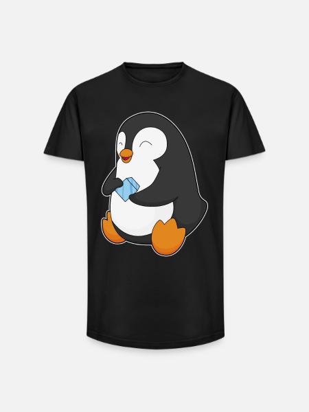 Penguin - Long Fit Men's T-Shirt - black