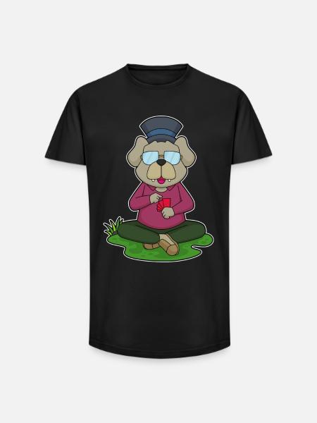 Dog Poker Poker Cards - Long Fit Men's T-Shirt - black