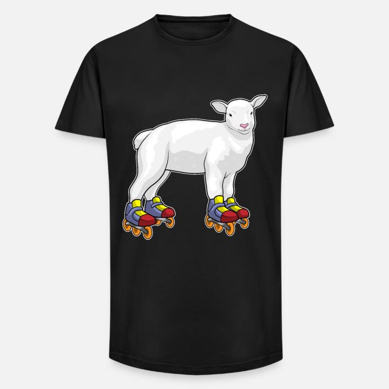 Lamm Inline skating Inline skates - Long Fit Männer T-Shirt - Schwarz