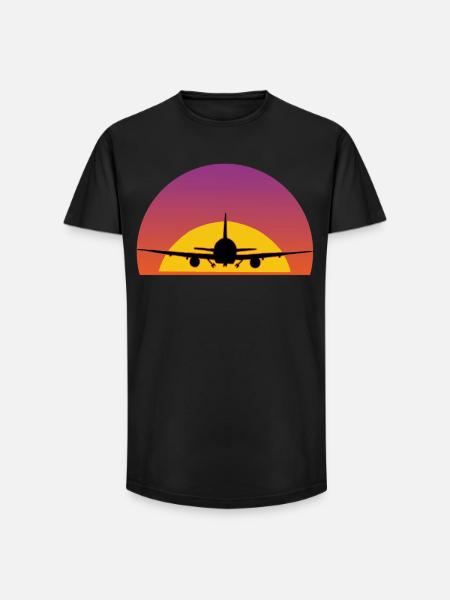 Air travel - Long Fit Men's T-Shirt - black